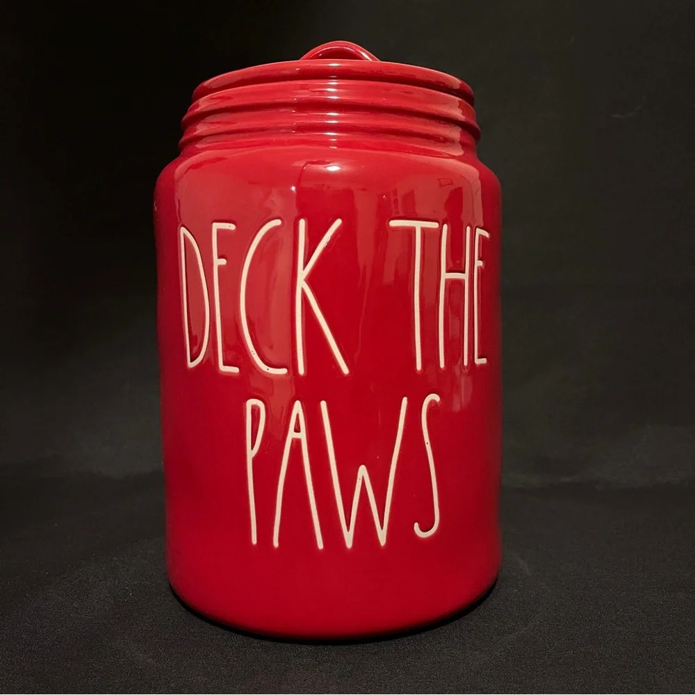 💸 Deck the Paws Ceramic Treat Container & Naughty/Nice Picture Frame Ornamental